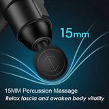 24V Professional Massage Gun Electric 15Head High Frequency Percussion Fascia Gun Deep Tissue Muscle Neck Body Relax Fitness